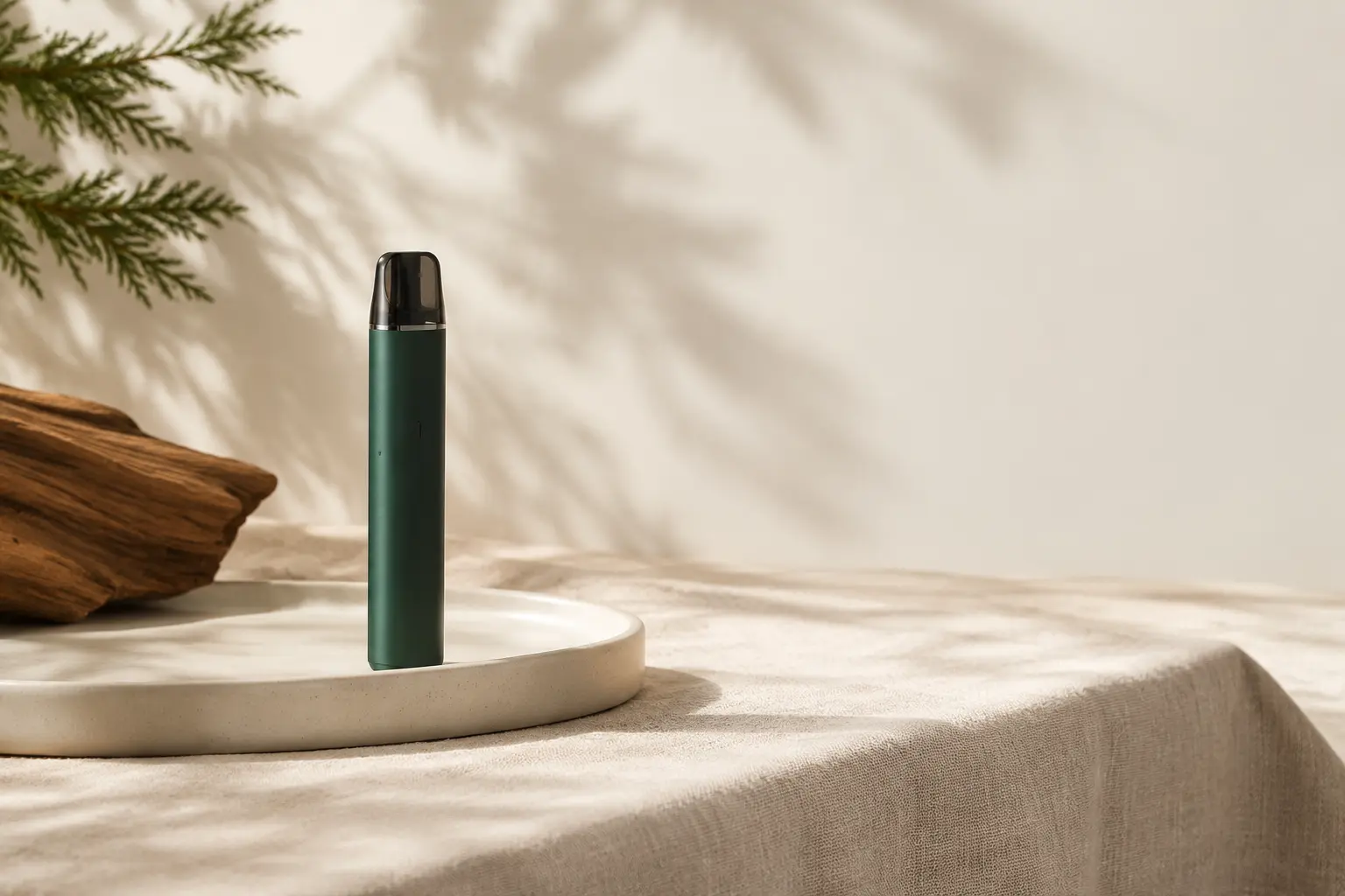 A precision pod device arranged on a white studio desk
